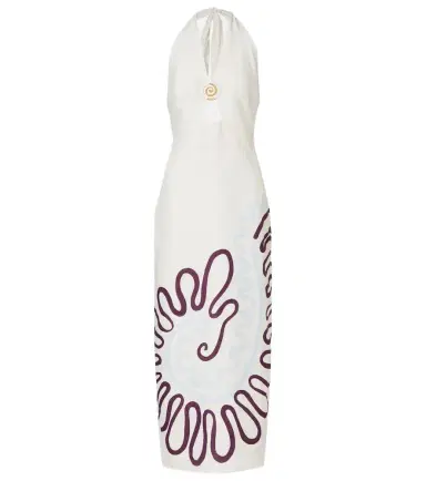Cala de la Cruz Clara cutout printed linen maxi dress | Thumbnail 1 Cala de la Cruz Clara cutout printed linen maxi dress | Thumbnail 1