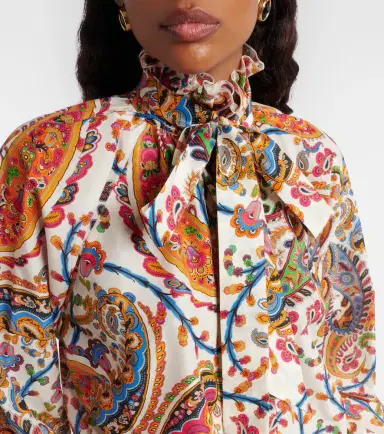 Etro Printed cotton and silk blouse | Thumbnail 2 Etro Printed cotton and silk blouse | Thumbnail 2