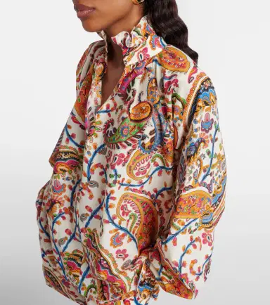 Etro Printed cotton and silk blouse | Thumbnail 3 Etro Printed cotton and silk blouse | Thumbnail 3
