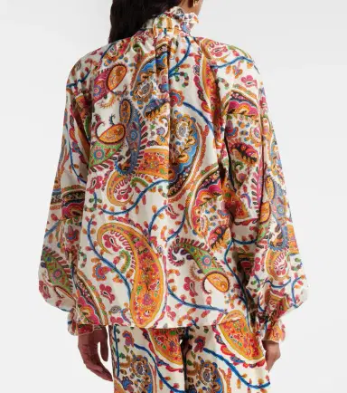 Etro Printed cotton and silk blouse | Thumbnail 5 Etro Printed cotton and silk blouse | Thumbnail 5
