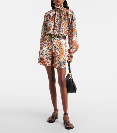 Etro Printed cotton and silk blouse | Thumbnail 6 Etro Printed cotton and silk blouse | Thumbnail 6