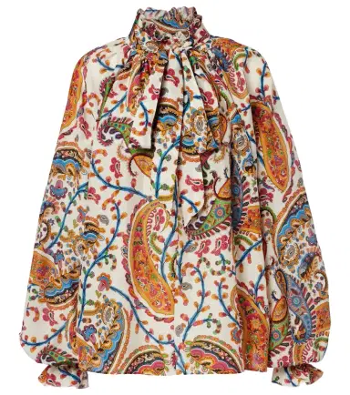 Etro Printed cotton and silk blouse | Thumbnail 1 Etro Printed cotton and silk blouse | Thumbnail 1
