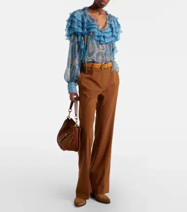 Etro Paisley ruffled silk blouse | Thumbnail 4 Etro Paisley ruffled silk blouse | Thumbnail 4