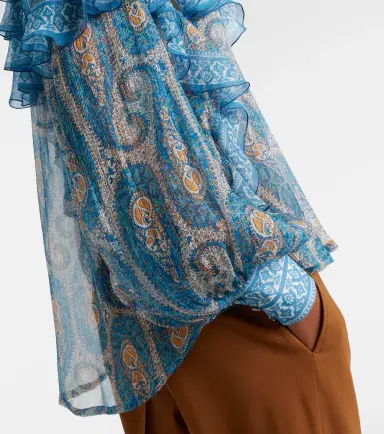 Etro Paisley ruffled silk blouse | Thumbnail 5 Etro Paisley ruffled silk blouse | Thumbnail 5