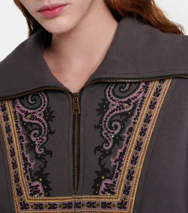 Etro Printed cotton half-zip sweatshirt | Thumbnail 2 Etro Printed cotton half-zip sweatshirt | Thumbnail 2