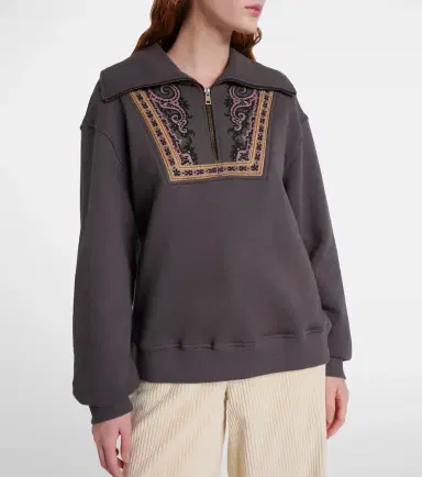 Etro Printed cotton half-zip sweatshirt | Thumbnail 6 Etro Printed cotton half-zip sweatshirt | Thumbnail 6