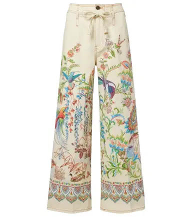 Etro Belted printed wide-leg jeans | Thumbnail 1 Etro Belted printed wide-leg jeans | Thumbnail 1