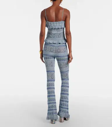 Etro Crochet cotton flared pants | Thumbnail 3 Etro Crochet cotton flared pants | Thumbnail 3