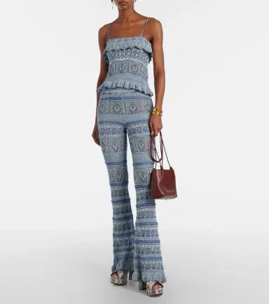 Etro Crochet cotton flared pants | Thumbnail 5 Etro Crochet cotton flared pants | Thumbnail 5