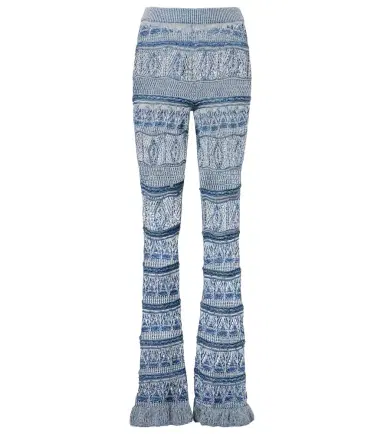 Etro Crochet cotton flared pants | Thumbnail 1 Etro Crochet cotton flared pants | Thumbnail 1