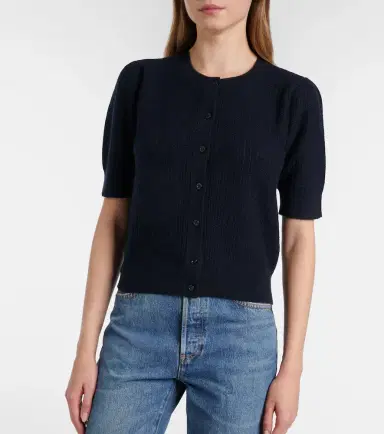 Frame Ladder pointelle cashmere cardigan | Thumbnail 4 Frame Ladder pointelle cashmere cardigan | Thumbnail 4
