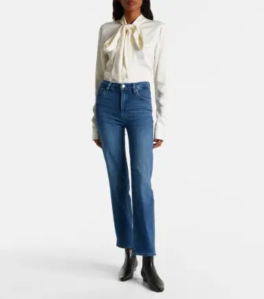 Frame Le Sleek cropped high-rise straight jeans | Thumbnail 4 Frame Le Sleek cropped high-rise straight jeans | Thumbnail 4