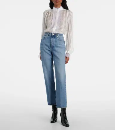 Frame Vertical Crop straight jeans | Thumbnail 4 Frame Vertical Crop straight jeans | Thumbnail 4