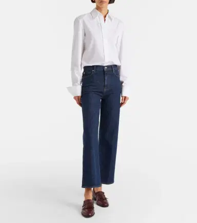 Frame Cropped high-rise wide-leg jeans | Thumbnail 2 Frame Cropped high-rise wide-leg jeans | Thumbnail 2