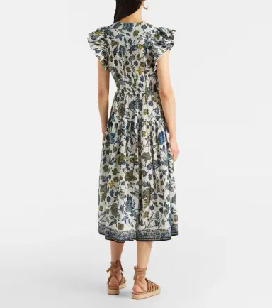 Ulla Johnson Kairi gathered cotton-blend midi dress | Thumbnail 3 Ulla Johnson Kairi gathered cotton-blend midi dress | Thumbnail 3