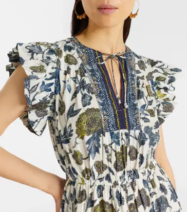 Ulla Johnson Kairi gathered cotton-blend midi dress | Thumbnail 4 Ulla Johnson Kairi gathered cotton-blend midi dress | Thumbnail 4