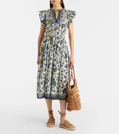 Ulla Johnson Kairi gathered cotton-blend midi dress | Thumbnail 5 Ulla Johnson Kairi gathered cotton-blend midi dress | Thumbnail 5