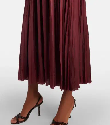 Ulla Johnson Alexia satin plissé midi dress | Thumbnail 5 Ulla Johnson Alexia satin plissé midi dress | Thumbnail 5