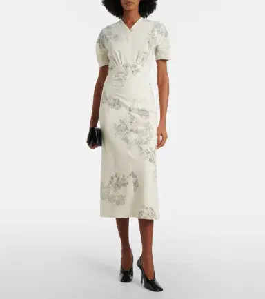 Victoria Beckham Floral midi dress | Thumbnail 2 Victoria Beckham Floral midi dress | Thumbnail 2