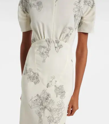 Victoria Beckham Floral midi dress | Thumbnail 4 Victoria Beckham Floral midi dress | Thumbnail 4