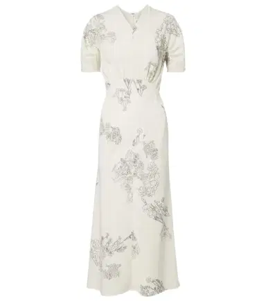 Victoria Beckham Floral midi dress | Thumbnail 1 Victoria Beckham Floral midi dress | Thumbnail 1