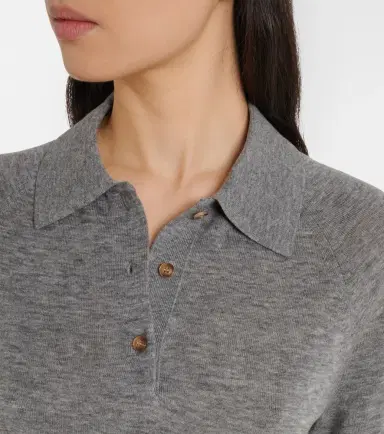 Victoria Beckham Wool polo shirt | Thumbnail 4 Victoria Beckham Wool polo shirt | Thumbnail 4
