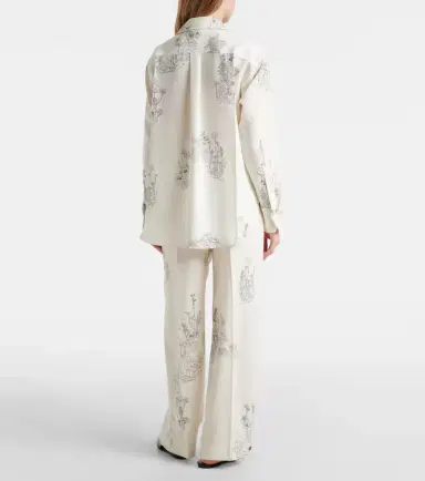 Victoria Beckham Floral wide-leg pants | Thumbnail 2 Victoria Beckham Floral wide-leg pants | Thumbnail 2