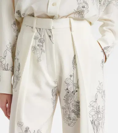 Victoria Beckham Floral wide-leg pants | Thumbnail 4 Victoria Beckham Floral wide-leg pants | Thumbnail 4