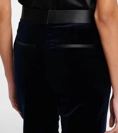 Victoria Beckham Satin-trimmed velvet wide-leg pants | Thumbnail 5 Victoria Beckham Satin-trimmed velvet wide-leg pants | Thumbnail 5