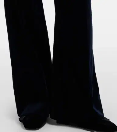 Victoria Beckham Satin-trimmed velvet wide-leg pants | Thumbnail 6 Victoria Beckham Satin-trimmed velvet wide-leg pants | Thumbnail 6