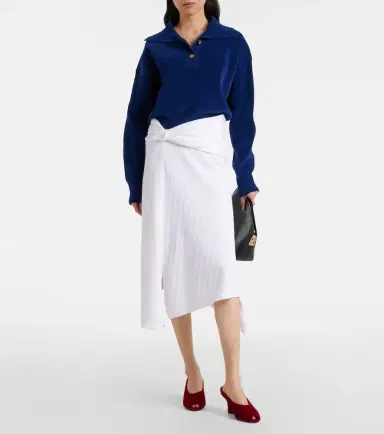 Victoria Beckham Cropped cotton-blend velvet sweatshirt | Thumbnail 6 Victoria Beckham Cropped cotton-blend velvet sweatshirt | Thumbnail 6