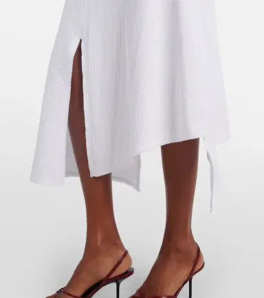 Victoria Beckham Gathered cotton-blend midi skirt | Thumbnail 5 Victoria Beckham Gathered cotton-blend midi skirt | Thumbnail 5