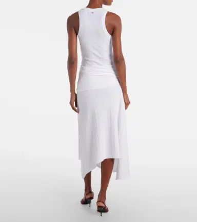 Victoria Beckham Gathered cotton-blend midi skirt | Thumbnail 6 Victoria Beckham Gathered cotton-blend midi skirt | Thumbnail 6