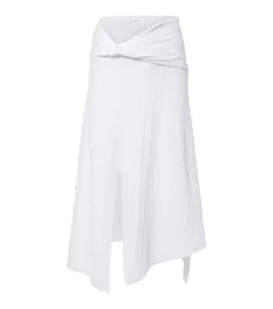 Victoria Beckham Gathered cotton-blend midi skirt | Thumbnail 1 Victoria Beckham Gathered cotton-blend midi skirt | Thumbnail 1