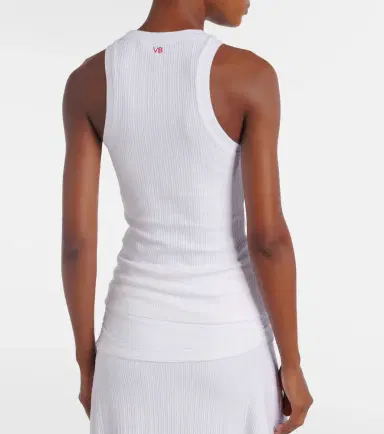 Victoria Beckham Cotton-blend tank top | Thumbnail 3 Victoria Beckham Cotton-blend tank top | Thumbnail 3