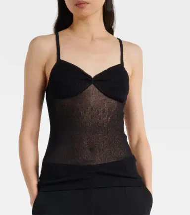 Victoria Beckham Knitted cotton-blend camisole | Thumbnail 3 Victoria Beckham Knitted cotton-blend camisole | Thumbnail 3