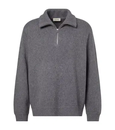 Frame Wool and cotton half-zip sweater | Thumbnail 1 Frame Wool and cotton half-zip sweater | Thumbnail 1