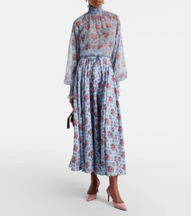 Dolce & Gabbana Floral silk-blend midi skirt | Thumbnail 4 Dolce & Gabbana Floral silk-blend midi skirt | Thumbnail 4