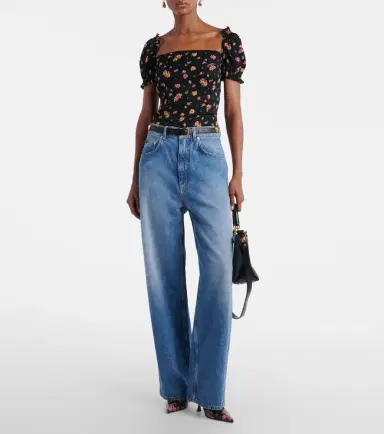 Dolce & Gabbana Floral silk-blend charmeuse top | Thumbnail 2 Dolce & Gabbana Floral silk-blend charmeuse top | Thumbnail 2