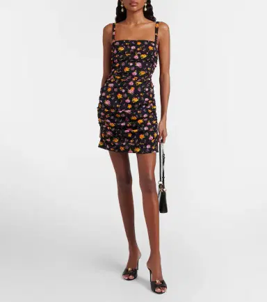 Dolce & Gabbana Floral silk-blend charmeuse minidress | Thumbnail 3 Dolce & Gabbana Floral silk-blend charmeuse minidress | Thumbnail 3