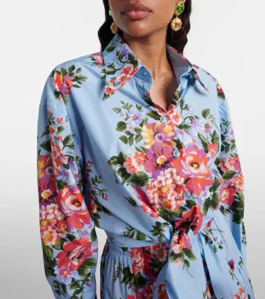 Dolce & Gabbana Floral cropped cotton shirt | Thumbnail 2 Dolce & Gabbana Floral cropped cotton shirt | Thumbnail 2