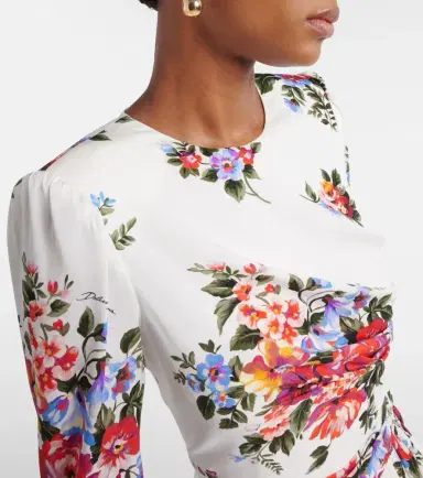 Dolce & Gabbana Floral silk-blend charmeuse gown | Thumbnail 4 Dolce & Gabbana Floral silk-blend charmeuse gown | Thumbnail 4