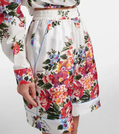 Dolce & Gabbana Floral silk twill Bermuda shorts | Thumbnail 2 Dolce & Gabbana Floral silk twill Bermuda shorts | Thumbnail 2
