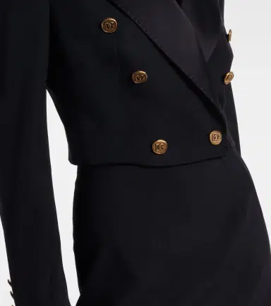 Dolce & Gabbana Cropped wool and silk-blend jacket | Thumbnail 5 Dolce & Gabbana Cropped wool and silk-blend jacket | Thumbnail 5