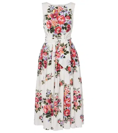 Dolce & Gabbana Floral cotton midi dress | Thumbnail 1 Dolce & Gabbana Floral cotton midi dress | Thumbnail 1