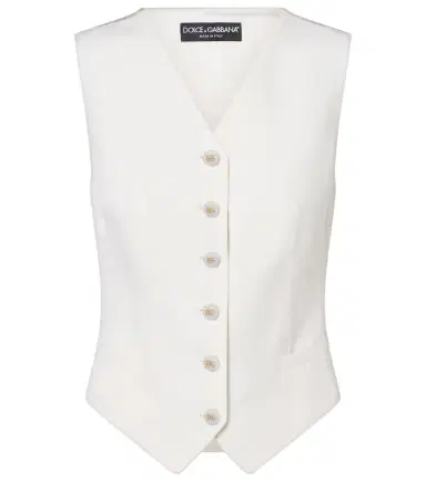 Dolce & Gabbana Wool and silk-blend vest | Thumbnail 1 Dolce & Gabbana Wool and silk-blend vest | Thumbnail 1