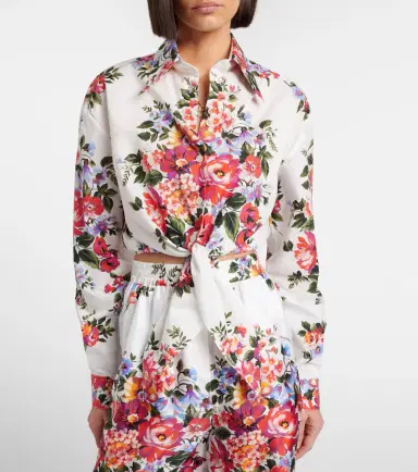 Dolce & Gabbana Floral cropped cotton shirt | Thumbnail 3 Dolce & Gabbana Floral cropped cotton shirt | Thumbnail 3