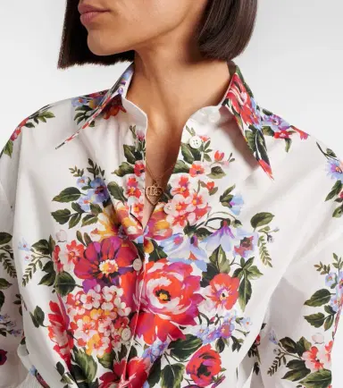Dolce & Gabbana Floral cropped cotton shirt | Thumbnail 4 Dolce & Gabbana Floral cropped cotton shirt | Thumbnail 4