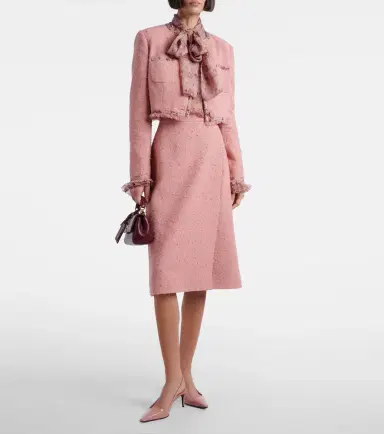 Dolce & Gabbana Cotton-blend tweed midi skirt | Thumbnail 4 Dolce & Gabbana Cotton-blend tweed midi skirt | Thumbnail 4