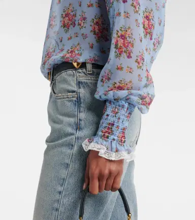 Dolce & Gabbana Floral ruffled silk and cotton blouse | Thumbnail 3 Dolce & Gabbana Floral ruffled silk and cotton blouse | Thumbnail 3